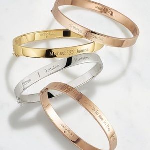 Stella & Dot Engraved Vintage Hinge Bangle